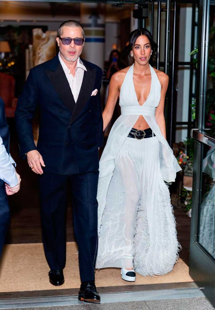 «Молодая невеста Брэда Питта вышла в прозрачном платье — весь зал ахнул!» 😱💍