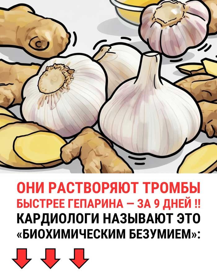 «Два доступных продукта, которые растворяют тромбы быстрее дорогих препаратов!»